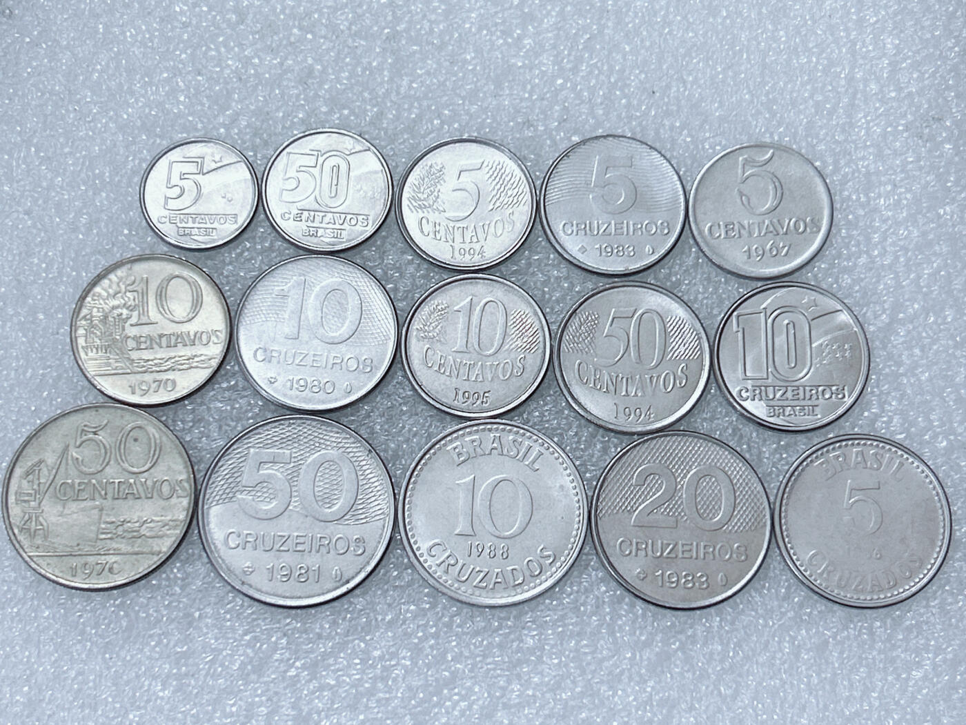 第一海外回流一元起拍收藏 散集专场  第294期 巴西硬币 15枚 无重复