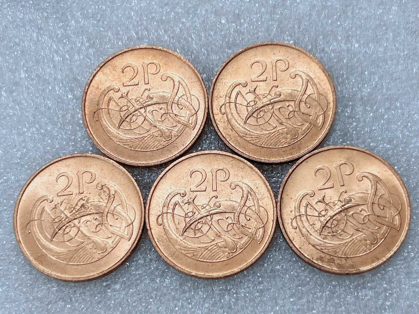 第一海外回流一元起拍收藏 散集专场  第294期 爱尔兰1979年2便士硬币5枚 原光品