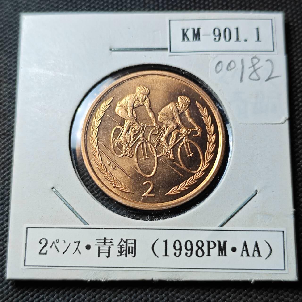 KK钱币收藏小铺  第400期  百期特拍（四拍之四）2月预留时间 周末发货  1998马恩岛2便士