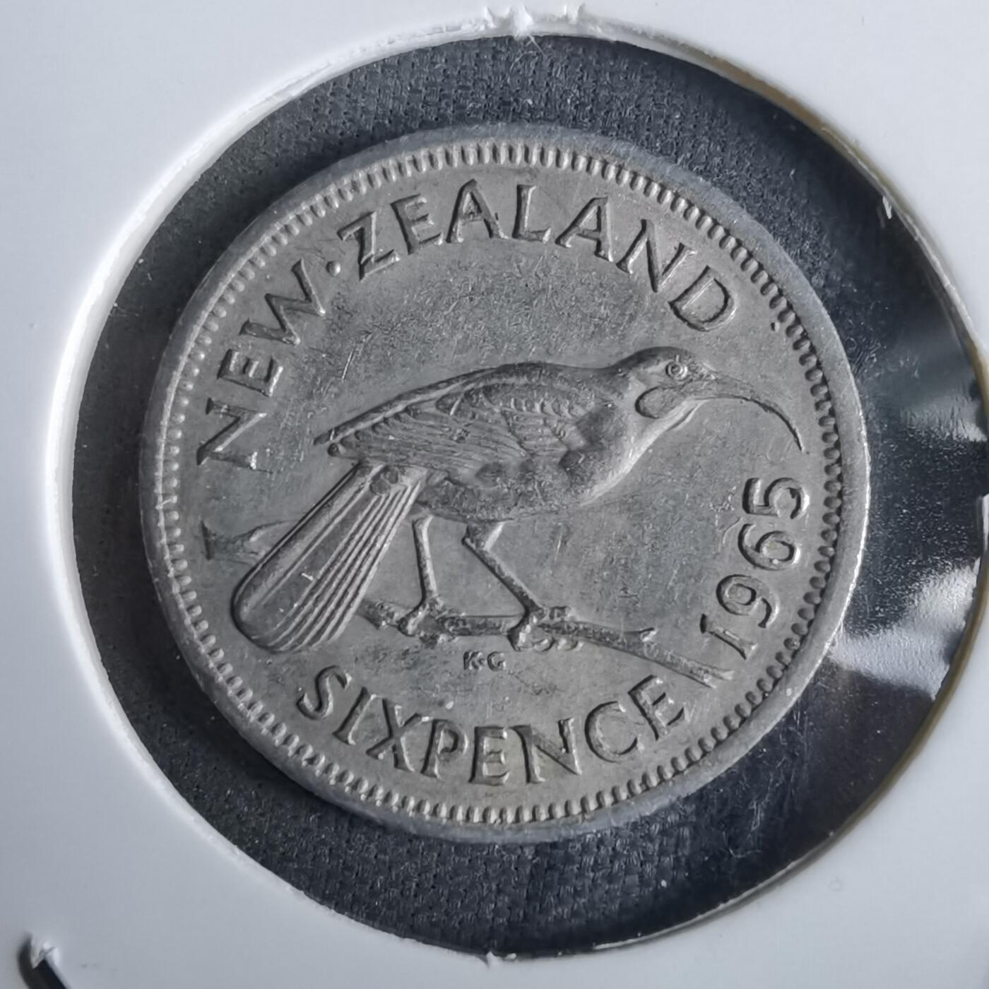 沼泽如烟--第963场 新西兰1965年6便士