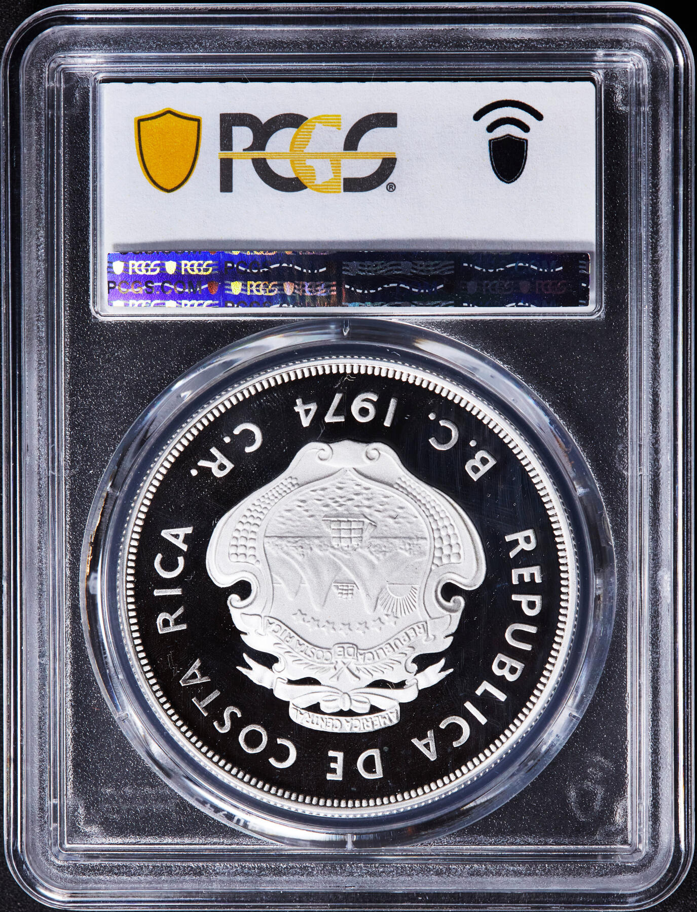 【俄甄集藏】“万象更新、马呈祥瑞”迎新春俄甄精品场-2026年(047)01-21 星期三 晚 19:30 全场包邮 哥斯达黎加1974年野生动物保护-海牛100科朗精制大银币，PCGS PR67DC，重35克，925银，发行量11000枚，憨态可掬