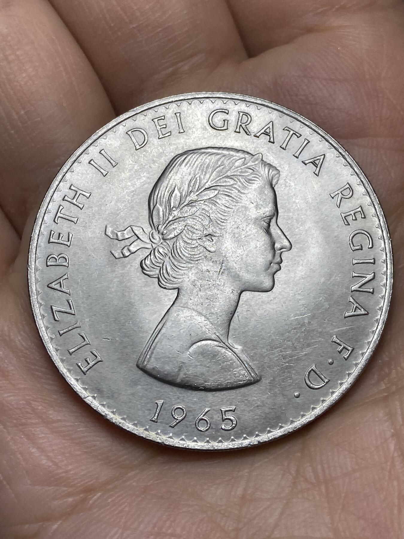 2026年第十场(总第一百七十九场）外国好品散币场(免佣金) 英国🇬🇧1965年1克朗(丘吉尔逝世纪念币)