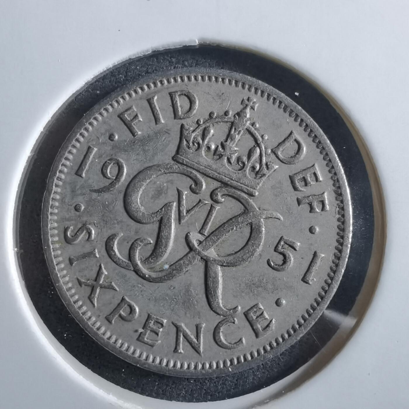 沼泽如烟--第966场 英国1951年6便士