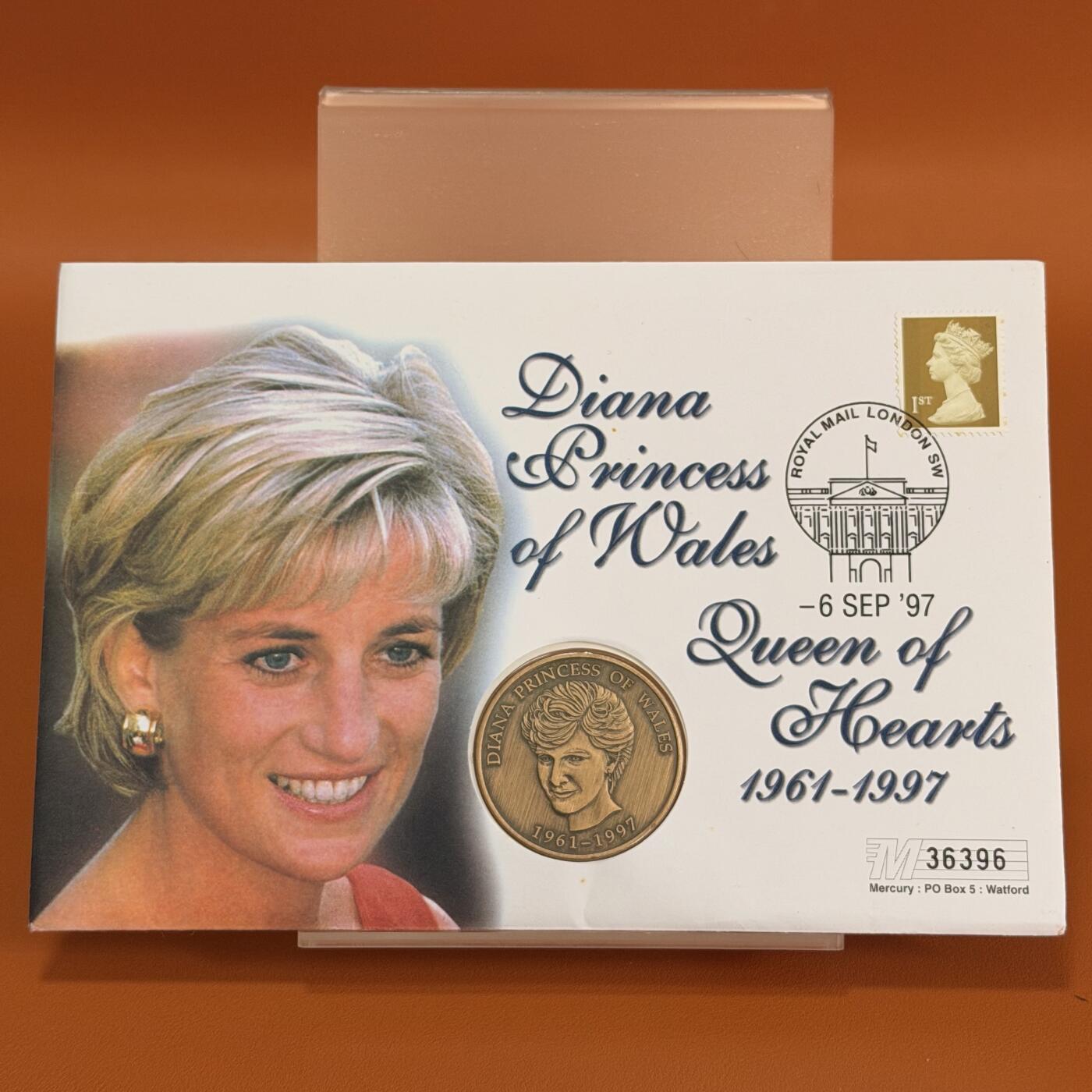 ＜星葵钱币社＞散币克朗场第68期·1月23日发货 〈邮币封〉英国戴安娜王妃克朗型纪念铜章