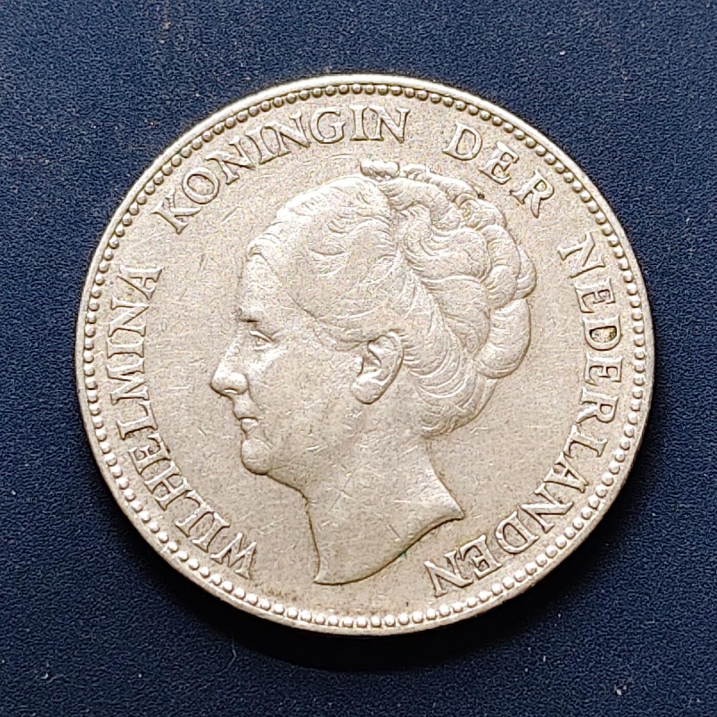 【全场包邮】纯粹捡漏拍496场-持续更新中 荷兰1931年威廉明娜女王1盾银币【28毫米10克72%】