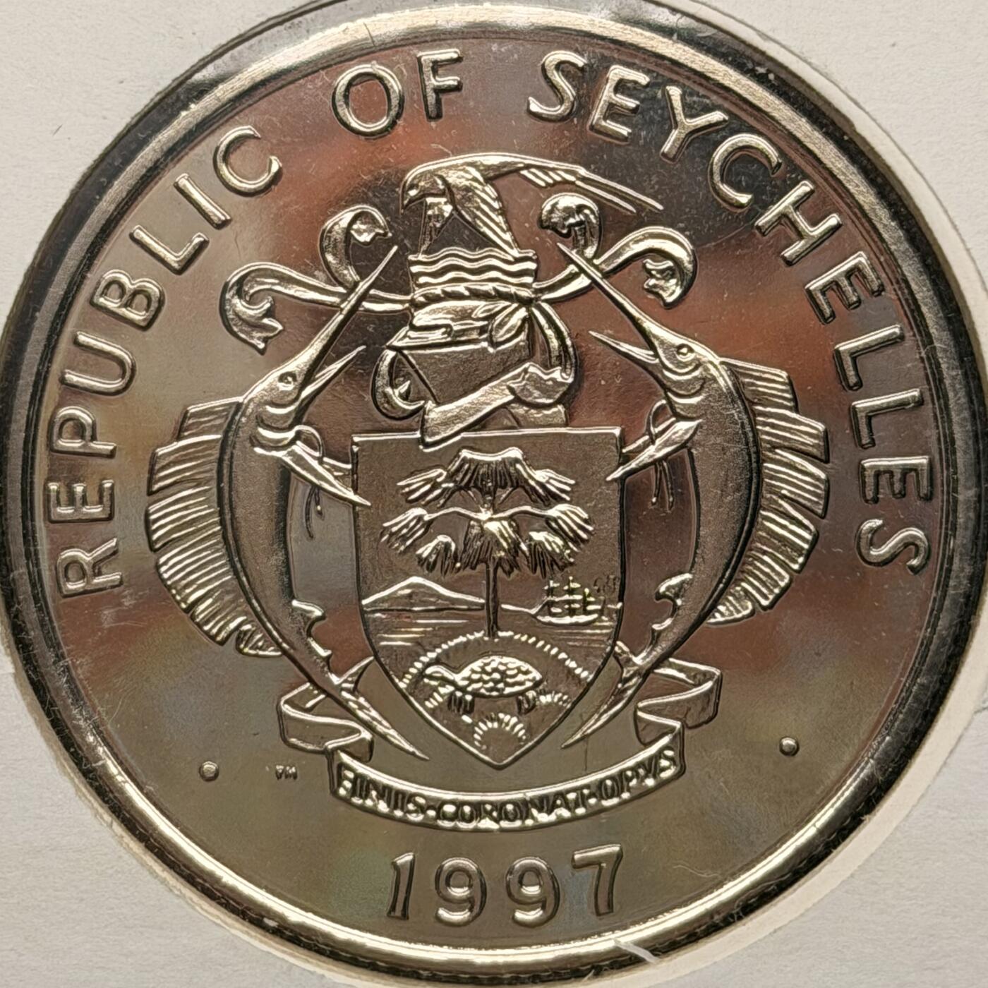 ＜星葵钱币社＞散币克朗场第68期·1月23日发货 〈邮币封〉塞舌尔1997年人民的王妃·黛安娜5卢比克朗型纪念币