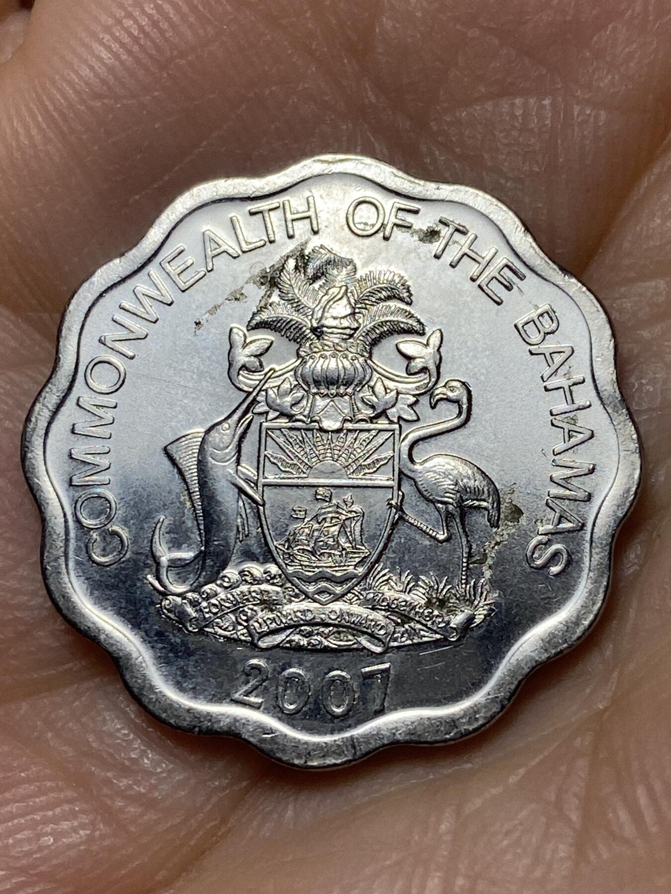 2026年第十一场(总第一百八十场）外国好品散币场(免佣金) 巴哈马🇧🇸2007年10分(第四版，镀镍钢材质有磁版)