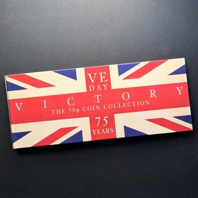 ＜星葵钱币社＞散币克朗场第68期·1月23日发货 - 马恩岛2020年胜利日75周年50便士卡装纪念套币