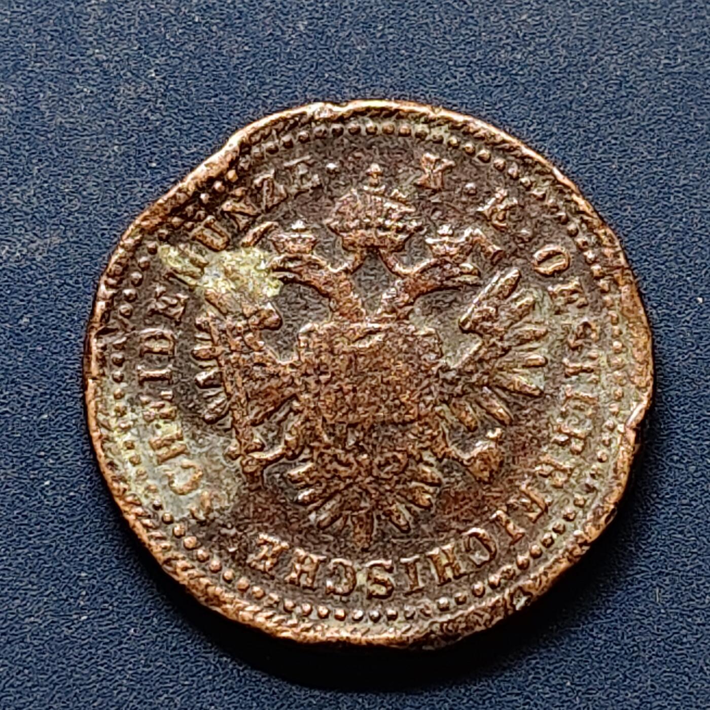 【全场包邮】纯粹捡漏拍496场-持续更新中 奥地利奥匈帝国1851年弗朗兹·约瑟夫一世1克鲁泽铜币