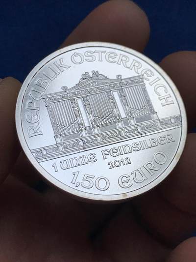 《竞宝斋》第459场 周日，周一，2场连拍 （全场包邮）欢迎送拍 - 奥地利2012年爱乐乐团投资银币，1盎司，999银，31.1克