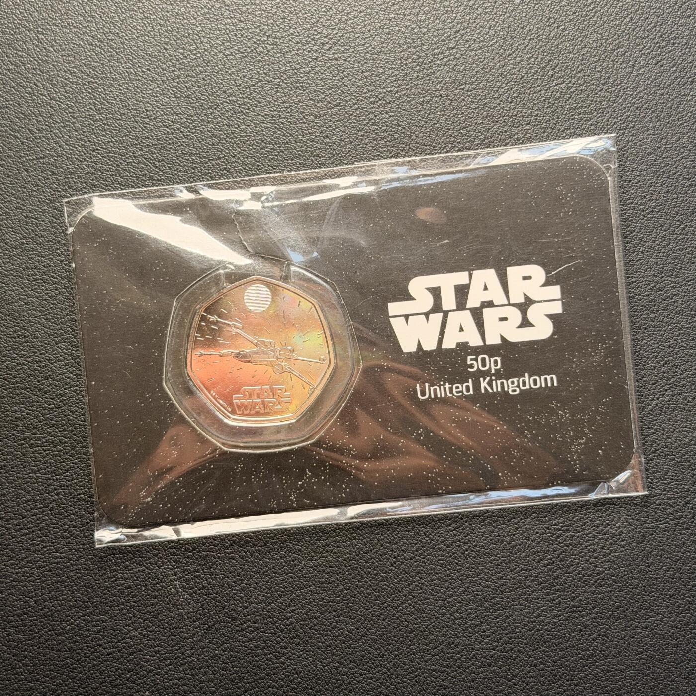 ＜星葵钱币社＞散币克朗场第68期·1月23日发货 英国2024年星球大战50便士卡装纪念币