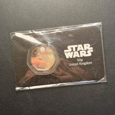 ＜星葵钱币社＞散币克朗场第68期·1月23日发货 - 英国2024年星球大战50便士卡装纪念币