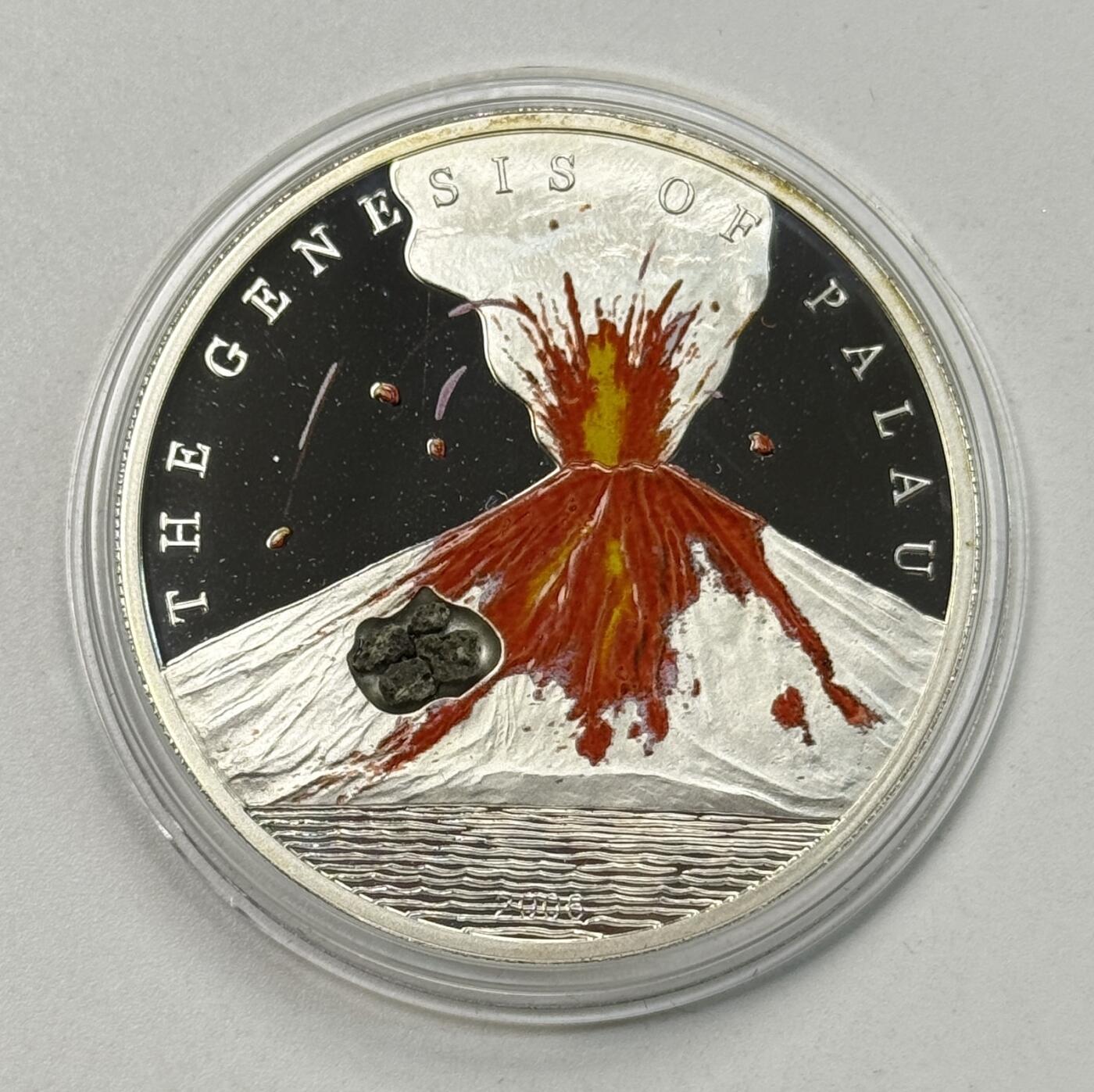 S&S Numismatic世界钱币-拍卖 第119期  帕劳2006年 帕劳的创世纪系列-火山 5元精制纪念银币  25克925银