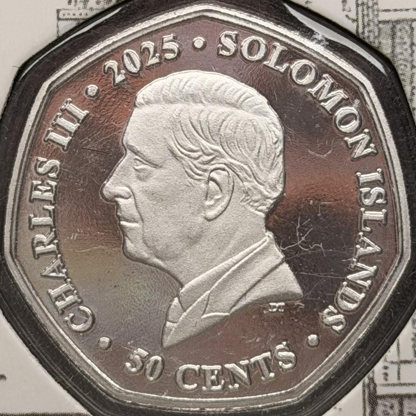 ＜星葵钱币社＞散币克朗场第68期·1月23日发货 所罗门群岛2025年贝格尔号战舰·达尔文50分卡装纪念币
