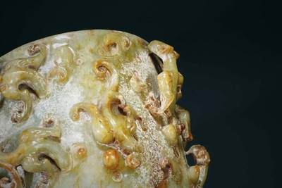 上海都达杂项专场三十四【年后发货全场包邮】   和田古玉鱼挂件86-1