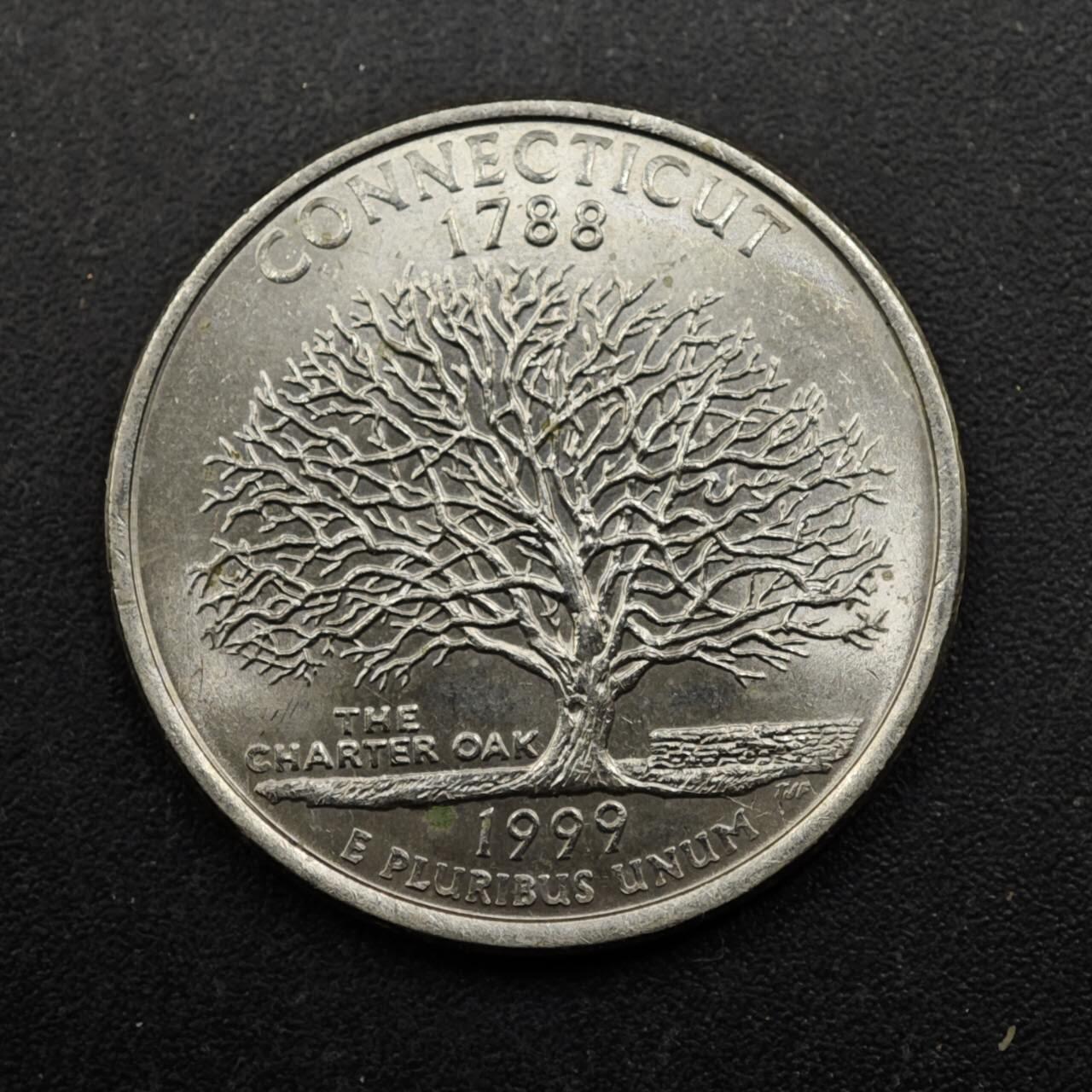 【淘币小摊】实时拍第八百五十拍   散币银币场   满百包邮可预留二周 每周一统一发货   美国1999年25分纪念币