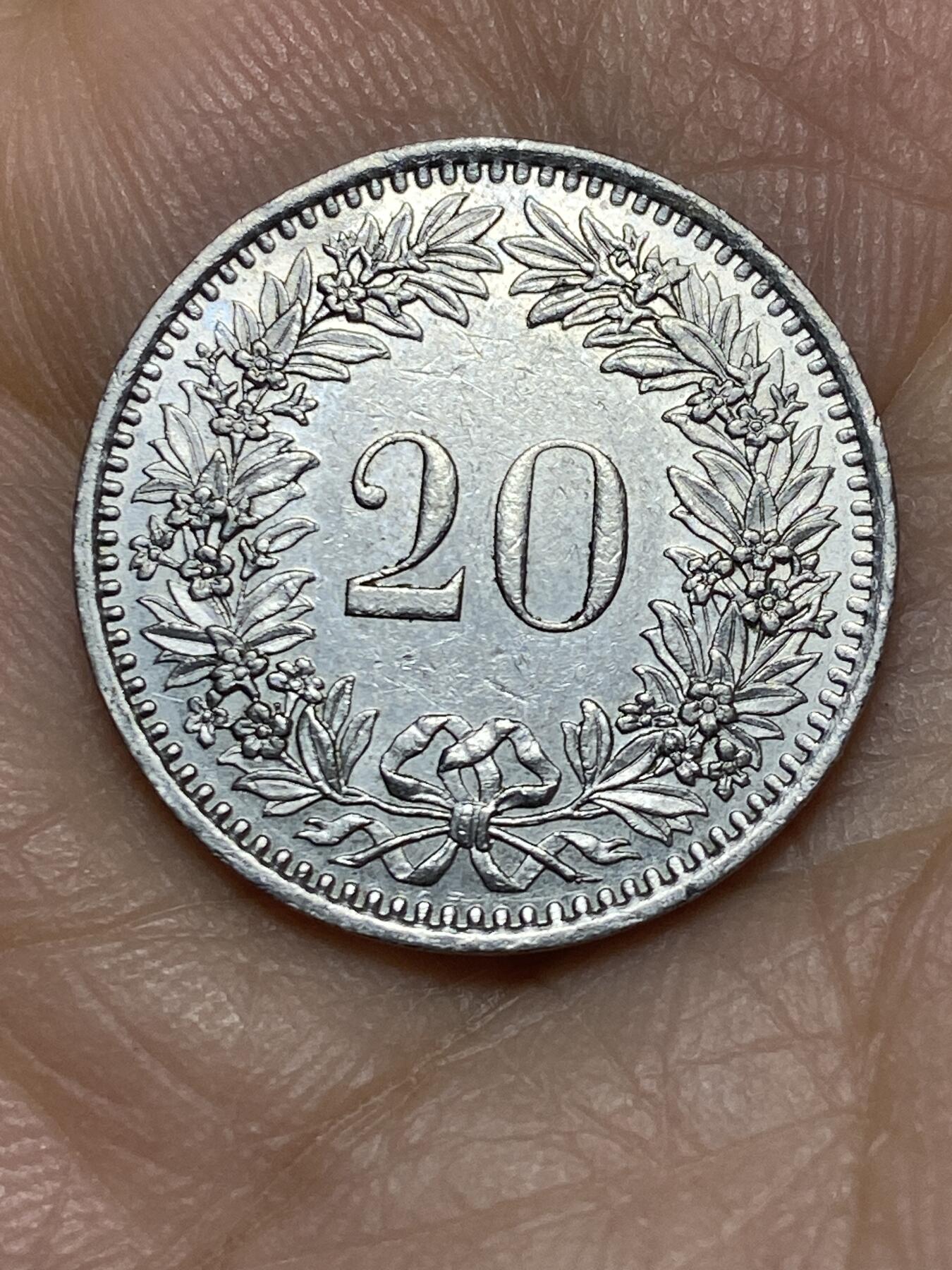 2026年第十一场(总第一百八十场）外国好品散币场(免佣金) 瑞士🇨🇭1982年20拉彭(第三版，无标版)