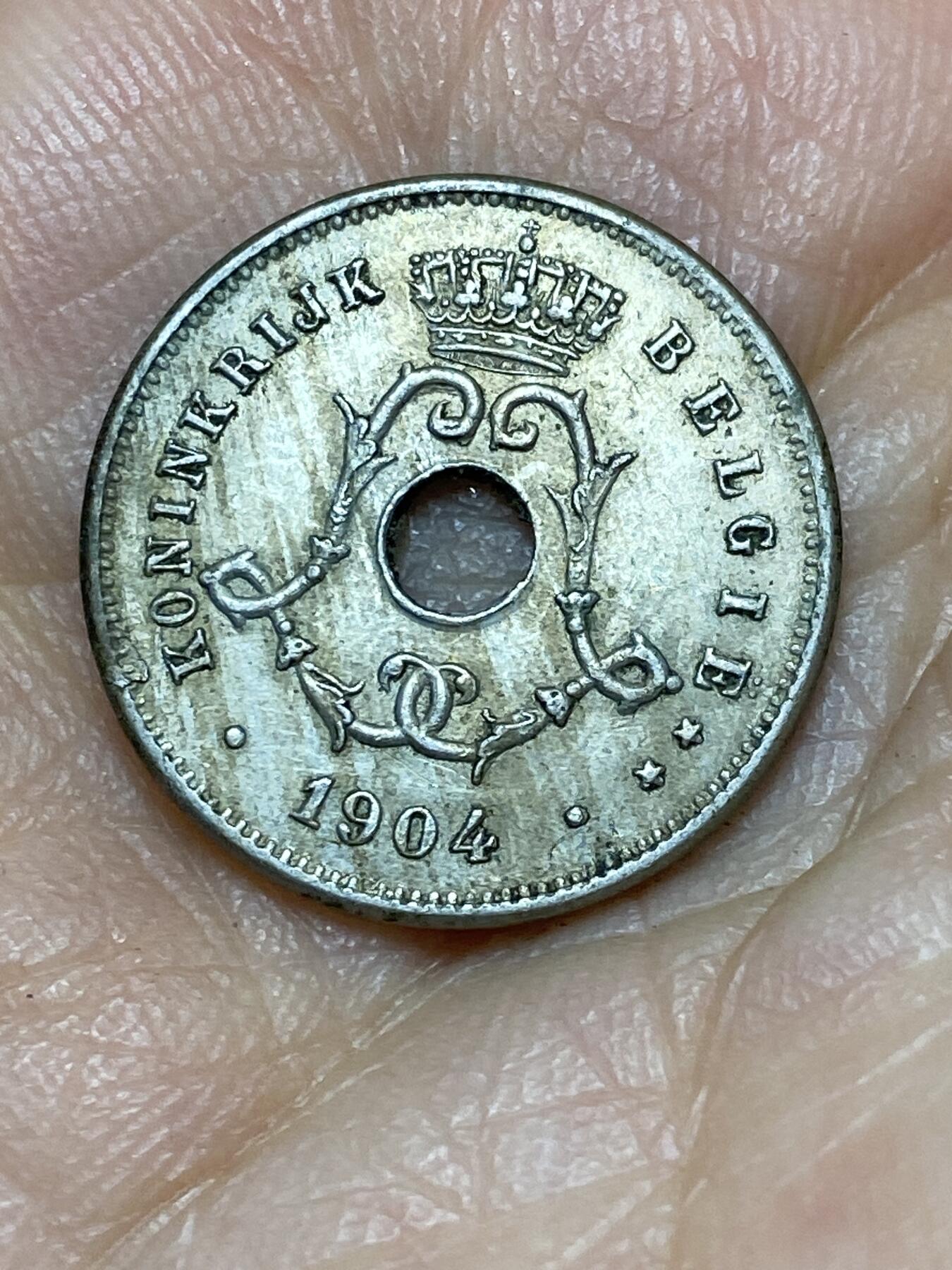 2026年第十一场(总第一百八十场）外国好品散币场(免佣金) 比利时🇧🇪1904年5分(利奥波德二世第三版，荷语版，首发年)