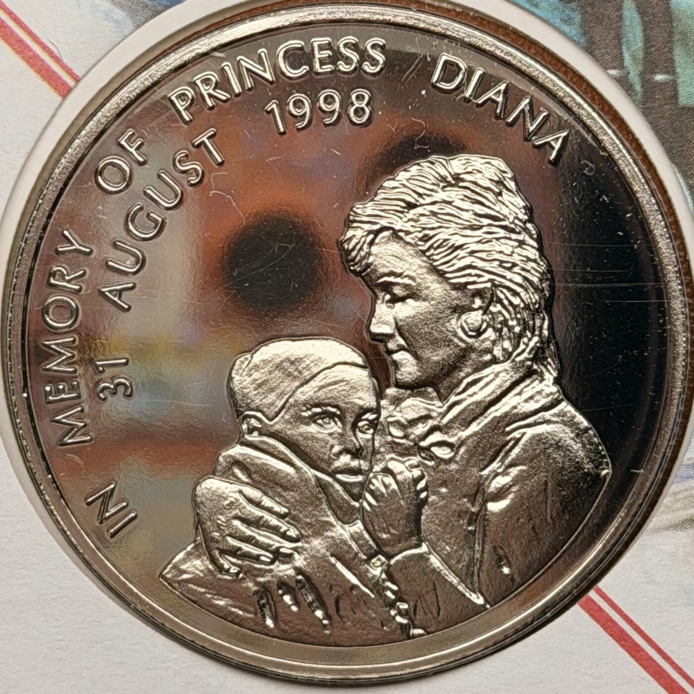 ＜星葵钱币社＞散币克朗场第68期·1月23日发货 〈邮币封〉赞比亚1998年戴安娜王妃1000克瓦查克朗型纪念币