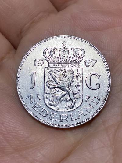 2026年第十一场(总第一百八十场）外国好品散币场(免佣金) - 荷兰🇳🇱1967年1盾(朱丽安娜女王时期，Fish –鱼标)