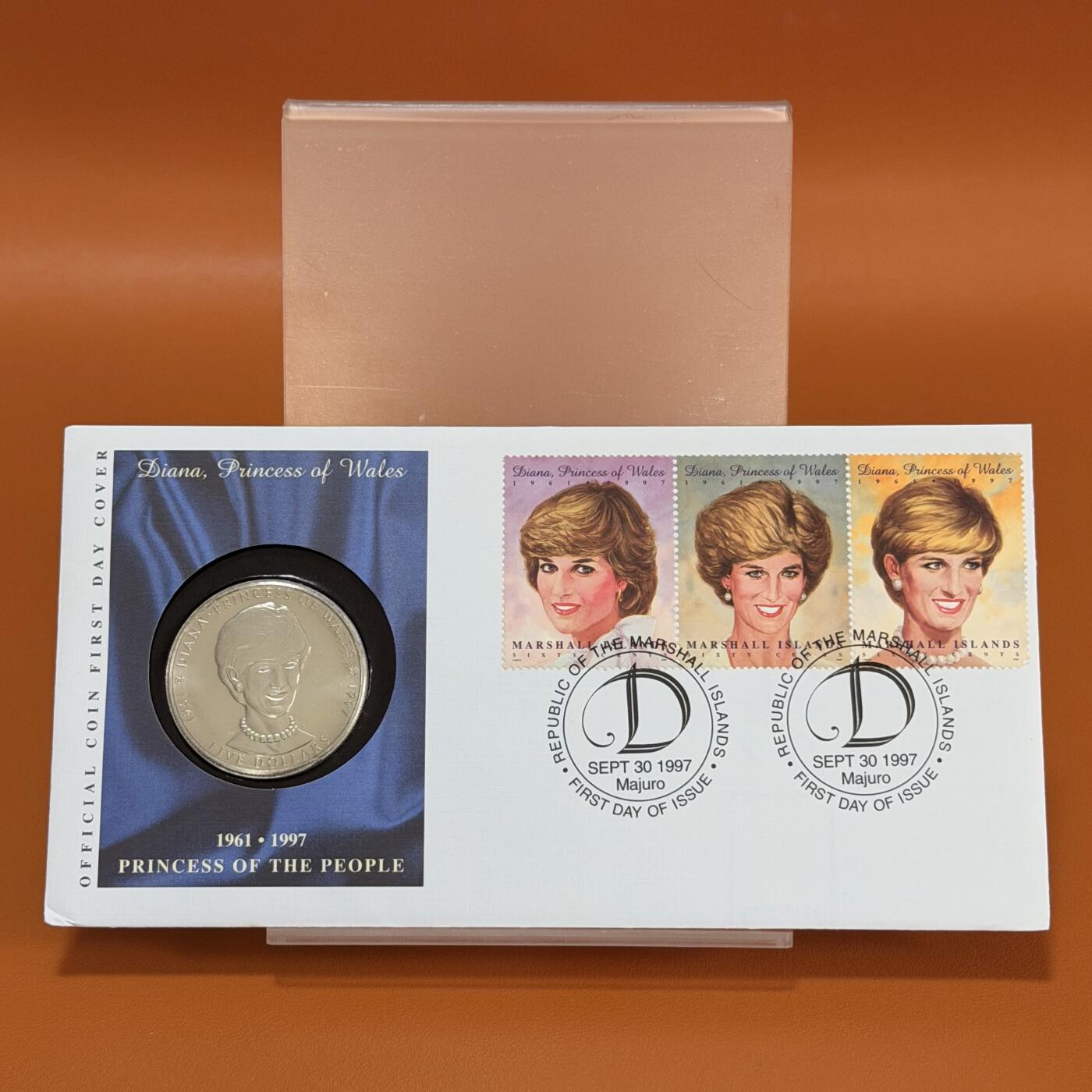 ＜星葵钱币社＞散币克朗场第68期·1月23日发货 〈邮币封〉马绍尔群岛1997年戴安娜王妃5元克朗型纪念币