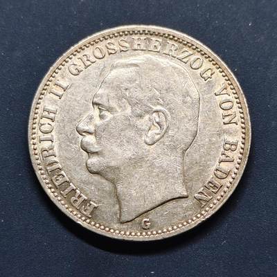 【全场包邮】纯粹捡漏拍497场-持续更新中 - 德国巴登1910年弗雷德里克二世3马克银币【33毫米16.67克90%】