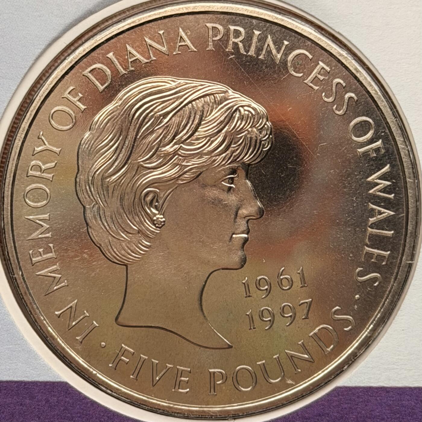 ＜星葵钱币社＞散币克朗场第68期·1月23日发货 〈邮币封〉英国1999年戴安娜王妃5镑克朗型纪念币