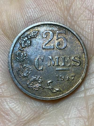 2026年第十一场(总第一百八十场）外国好品散币场(免佣金) - 卢森堡🇱🇺1947年25分(夏洛特夫人时期第四版，关门年仅发行2年)