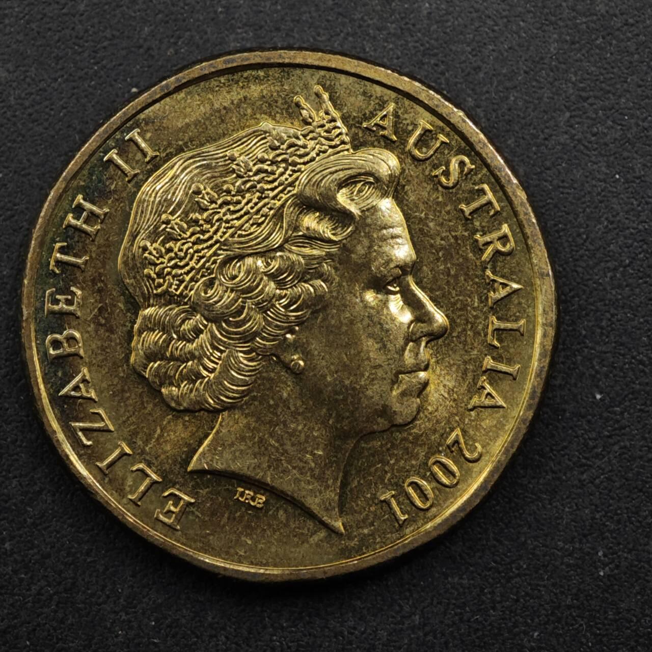 【淘币小摊】实时拍第八百五十拍   散币银币场   满百包邮可预留二周 每周一统一发货   澳大利亚2001年1元纪念币