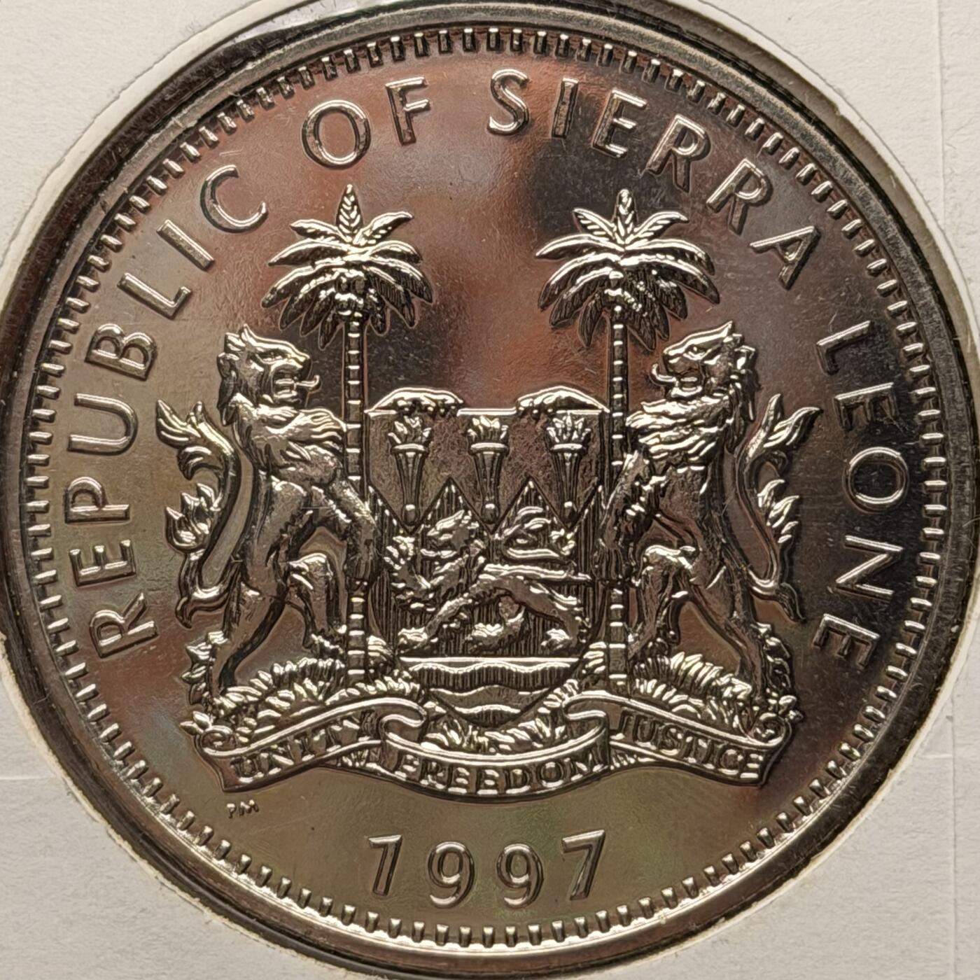 ＜星葵钱币社＞散币克朗场第68期·1月23日发货 〈邮币封〉塞拉利昂1997年人民的王妃·黛安娜1元克朗型纪念币