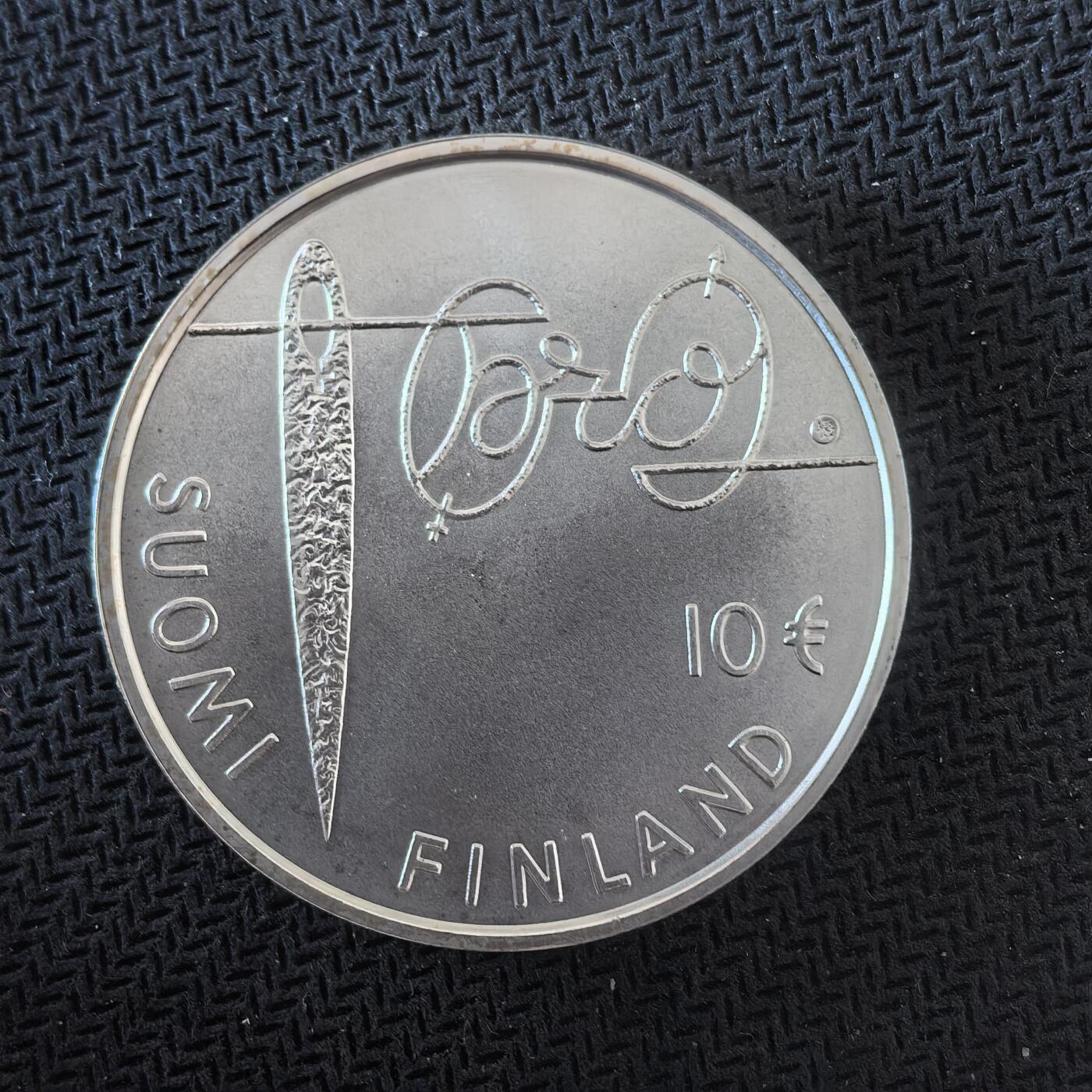 道一币馆币章第一百六十四场 芬兰2010年社会活动家明娜·坎斯10欧元银币 25.5g 925s