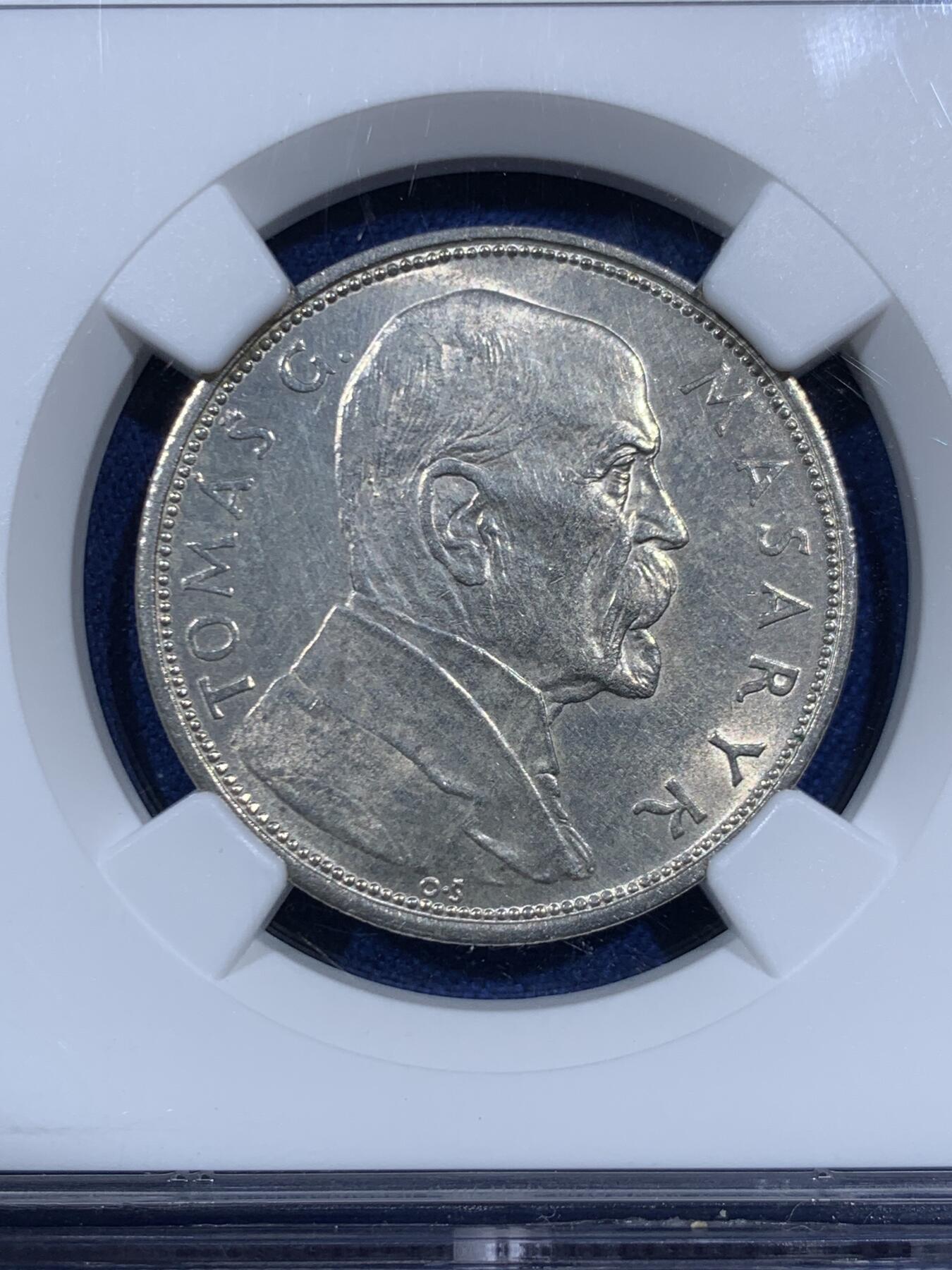 《竞宝斋》第459场 周日，周一，2场连拍 （全场包邮）欢迎送拍 NGC UNCD 捷克斯洛伐克1928年10克朗银币，可惜没出分