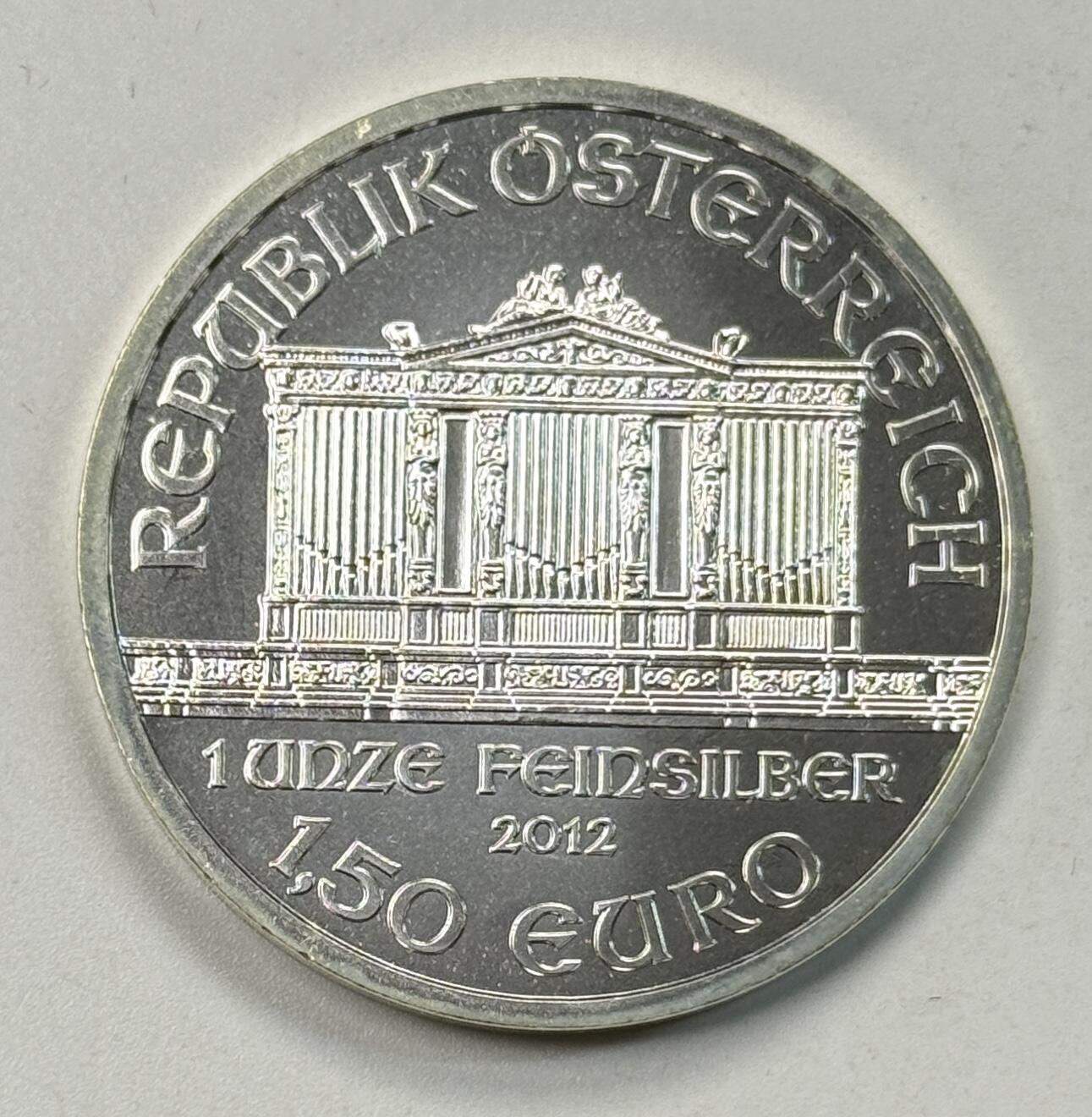 S&S Numismatic世界钱币-拍卖 第119期  奥地利2012年 维也纳爱乐乐团 1.5欧元1盎司投资银币 31.1克999银