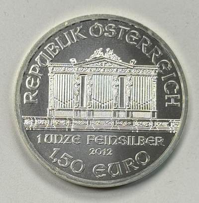S&S Numismatic世界钱币-拍卖 第119期  - 奥地利2012年 维也纳爱乐乐团 1.5欧元1盎司投资银币 31.1克999银