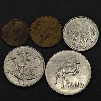 【淘币小摊】实时拍第八百五十拍   散币银币场   满百包邮可预留二周 每周一统一发货   - 南非5枚