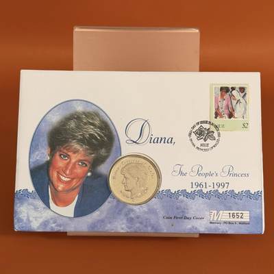 ＜星葵钱币社＞散币克朗场第68期·1月23日发货 - 〈邮币封〉纽埃1997年戴安娜王妃1元克朗型纪念币