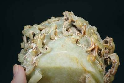 上海都达杂项专场三十四【年后发货全场包邮】   和田古玉鱼挂件86-1