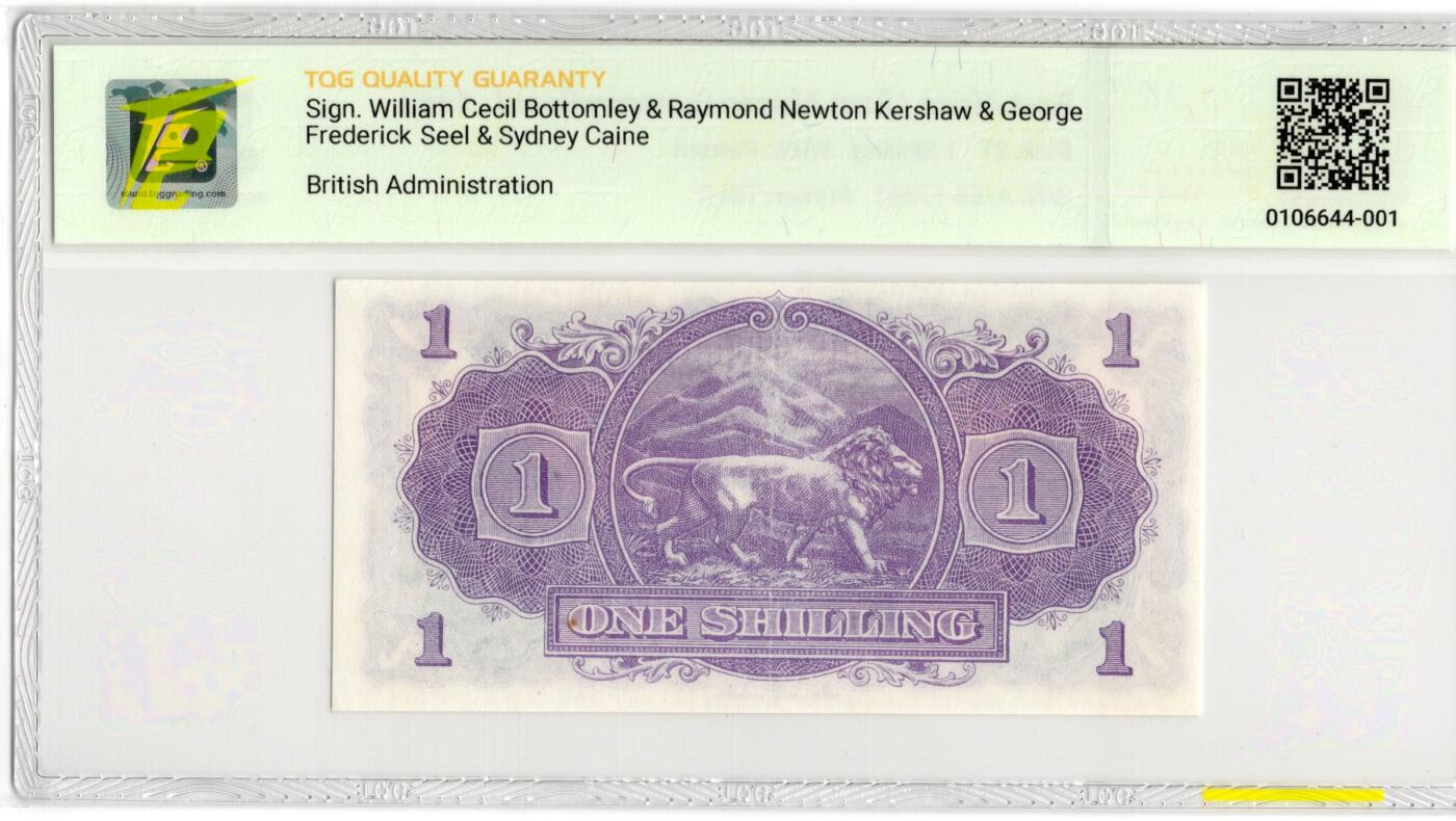 喜羊羊钱币收藏2026第13期(高性价比评级币场) 	东非	P-27 1943年1先令		53				A/58 17361			