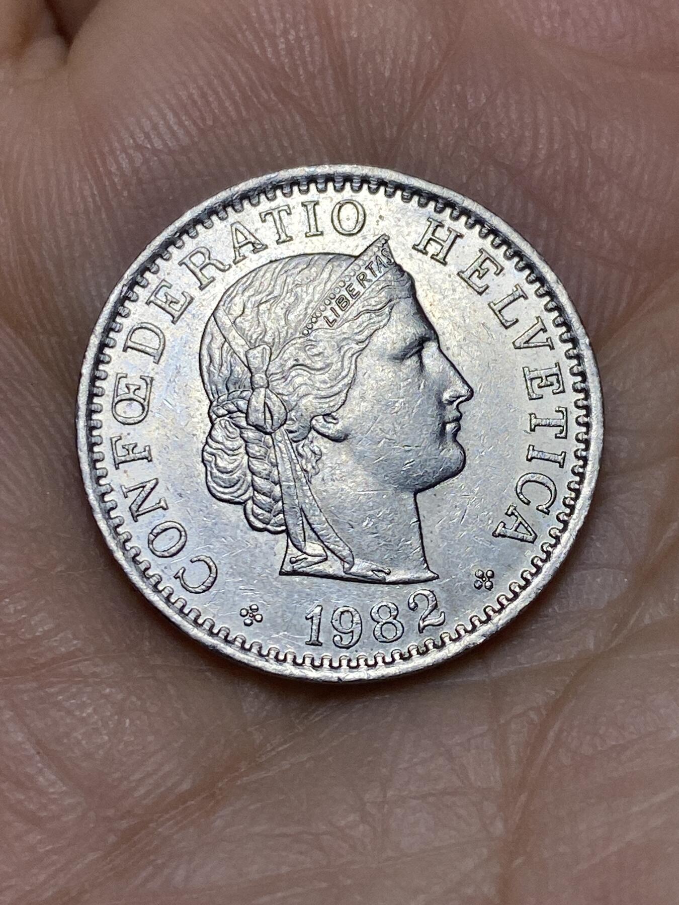 2026年第十一场(总第一百八十场）外国好品散币场(免佣金) 瑞士🇨🇭1982年20拉彭(第三版，无标版)