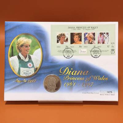 ＜星葵钱币社＞散币克朗场第68期·1月23日发货 - 〈邮币封〉纽埃1998年人民的王妃·戴安娜1元克朗型纪念币