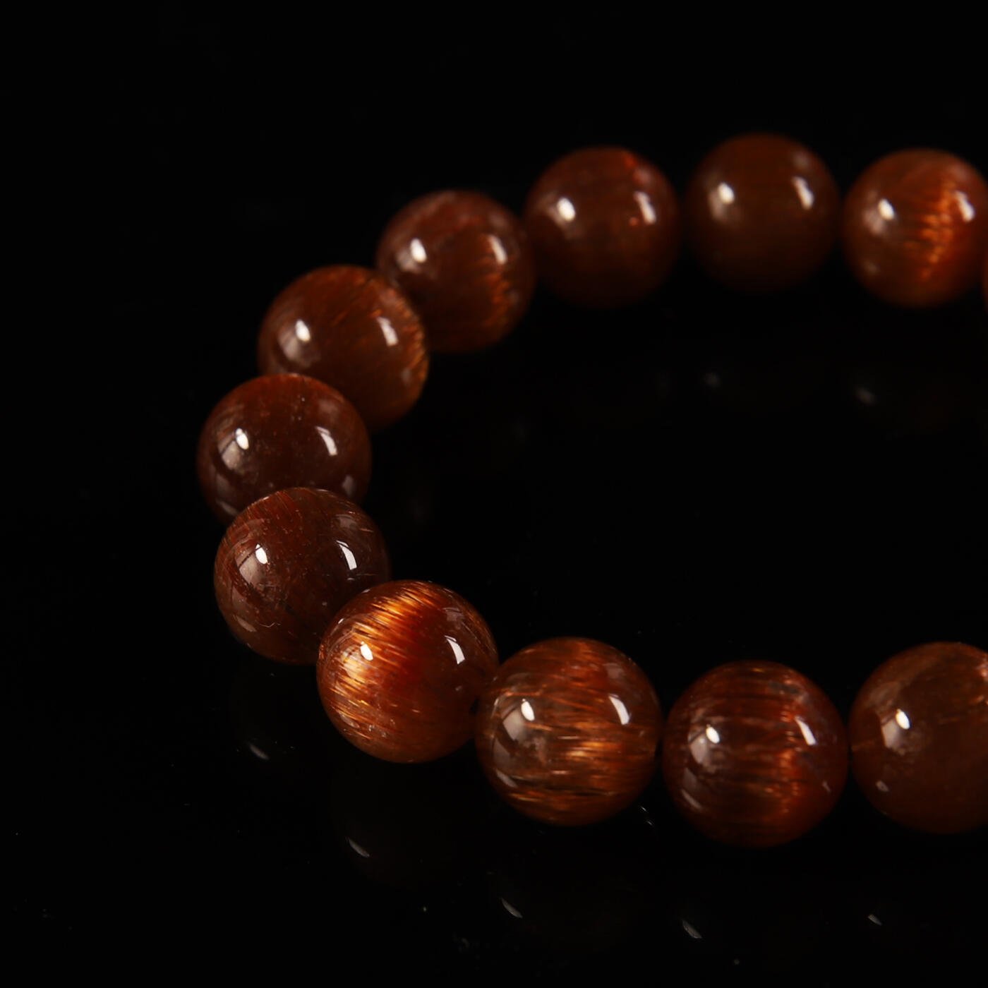 瑰丽珠宝（一） 高品 爆强猫眼铜顺发晶手串