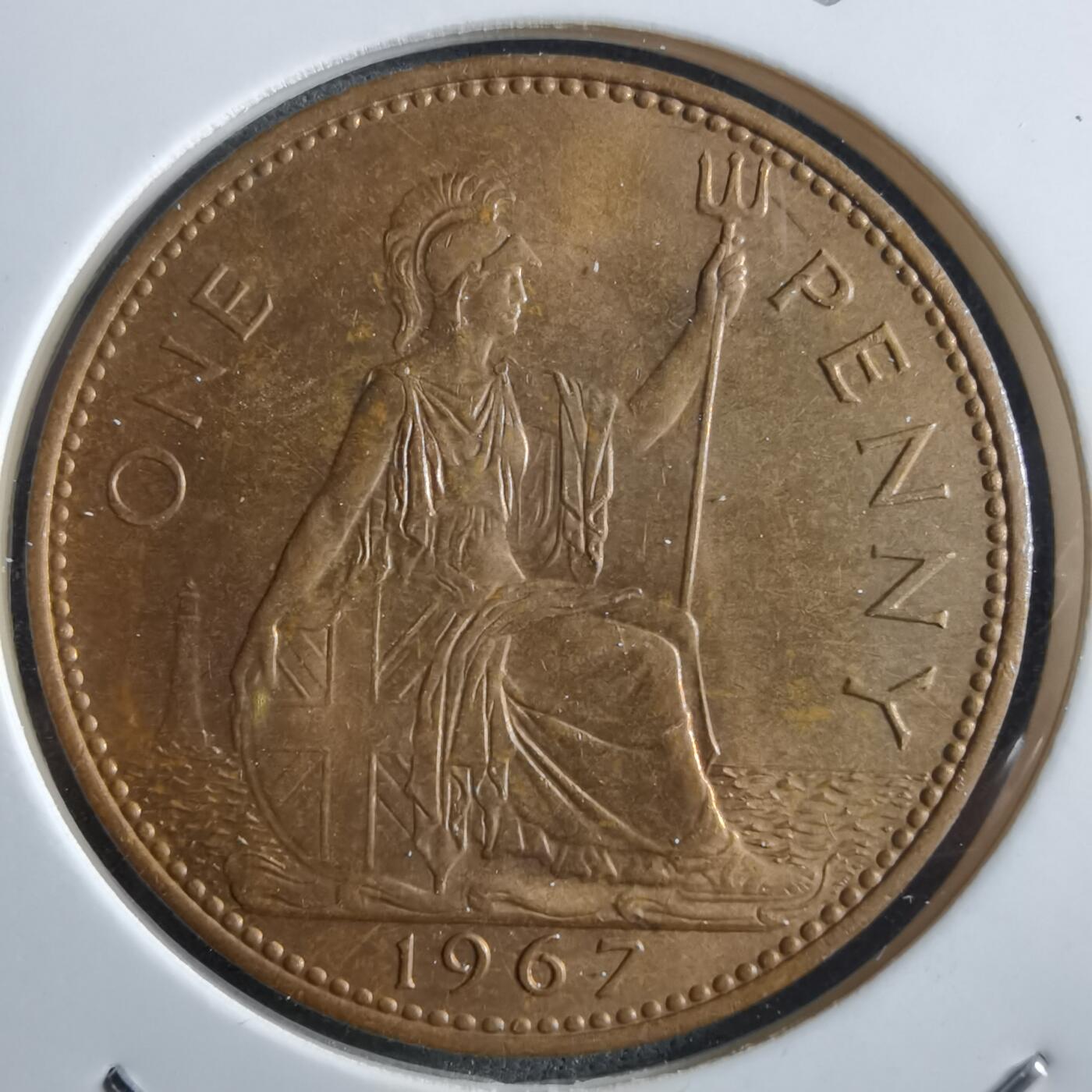 沼泽如烟--第966场 英国1967年1便士