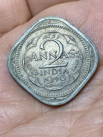 2026年第十一场(总第一百八十场）外国好品散币场(免佣金) - 英属印度1946年2安娜(乔治六世第四版)