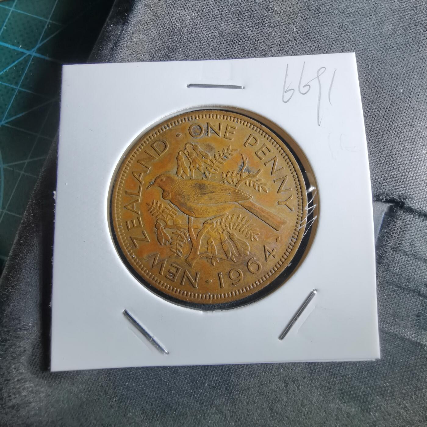 沼泽如烟--第966场 新西兰1964年1便士