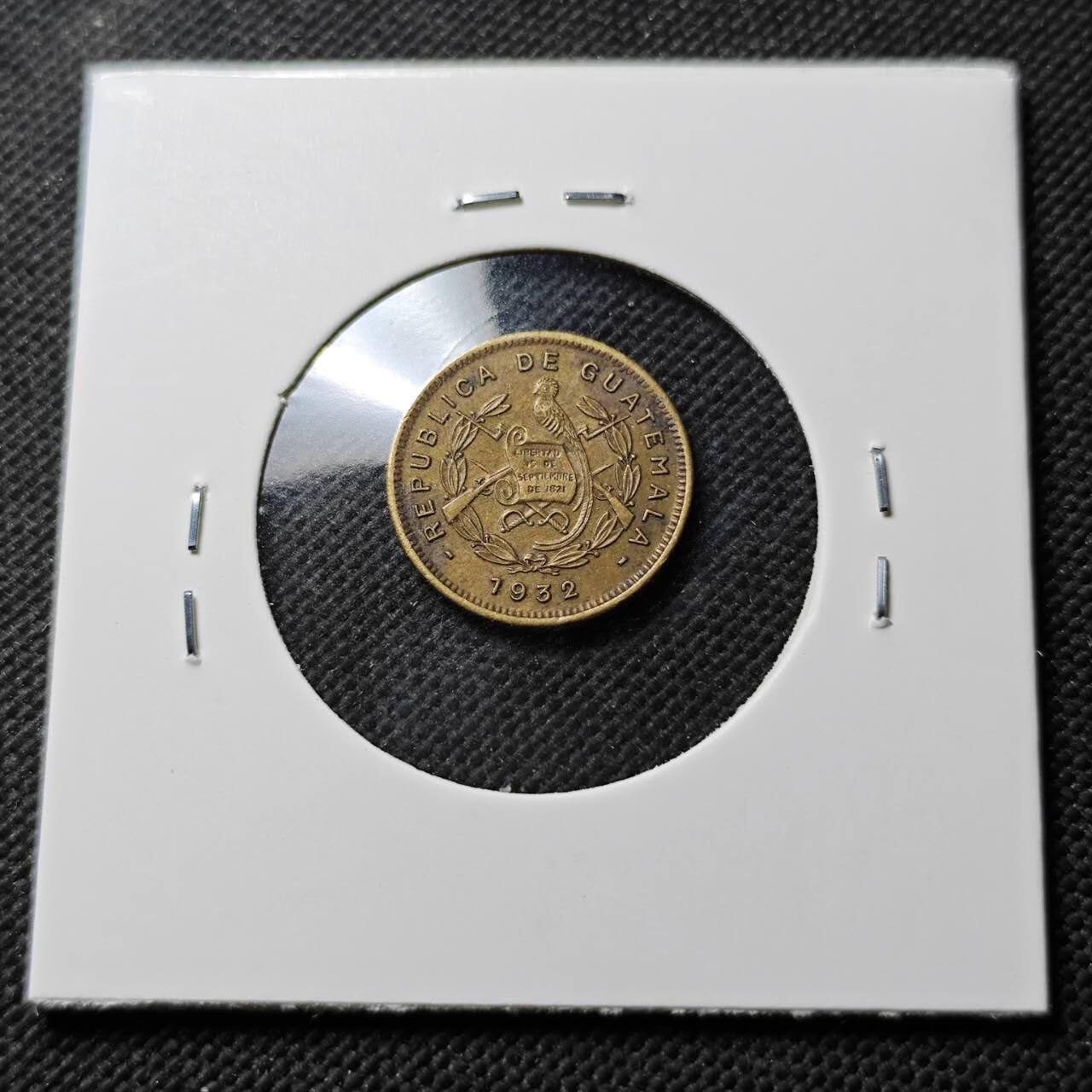 KK钱币收藏小铺  第400期  百期特拍（四拍之四）2月预留时间 周末发货  1932危地马拉半分铜币 深打状态 细节不错