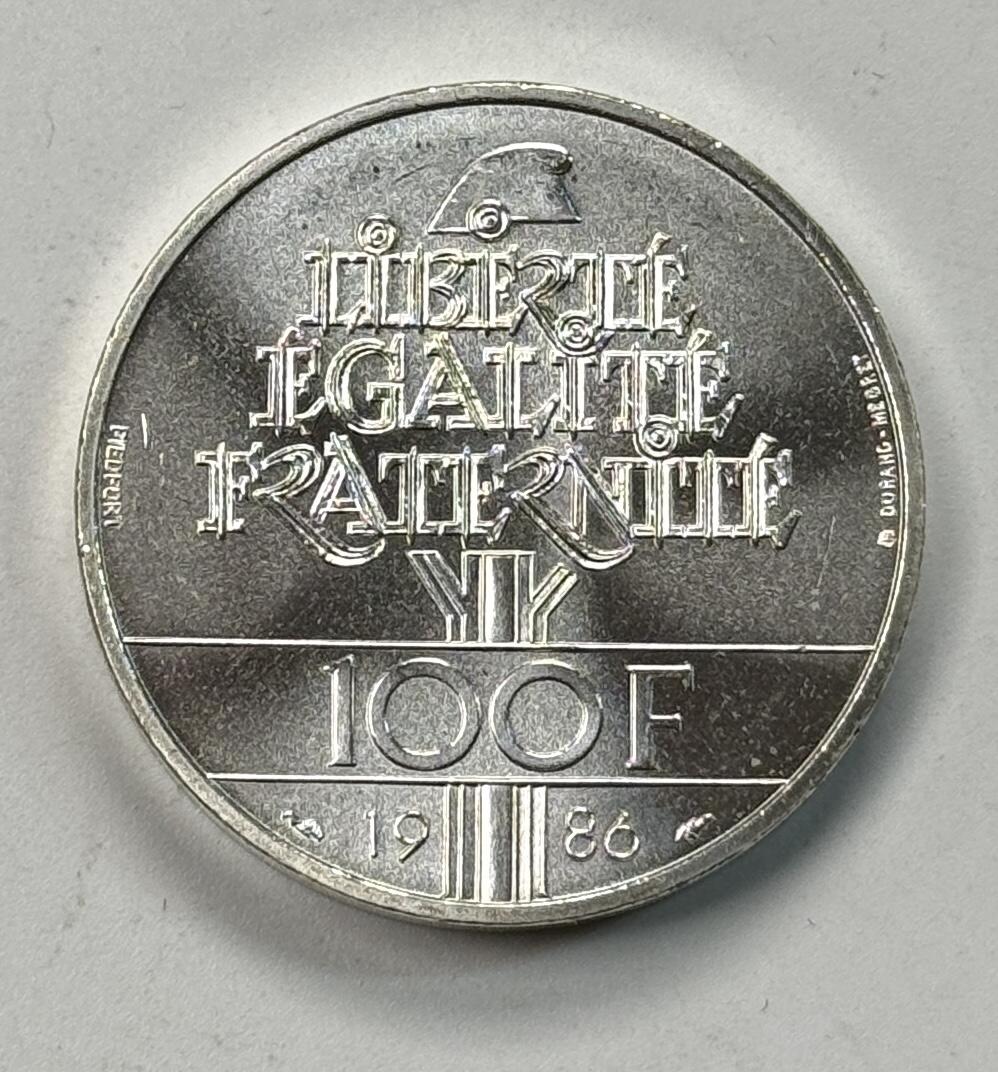 S&S Numismatic世界钱币-拍卖 第119期  法国1986年 自由女神 100法郎精制纪念加厚银币 30克900银