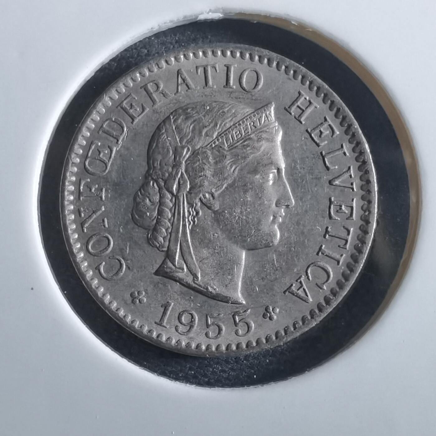 沼泽如烟--第966场 瑞士1955年五分