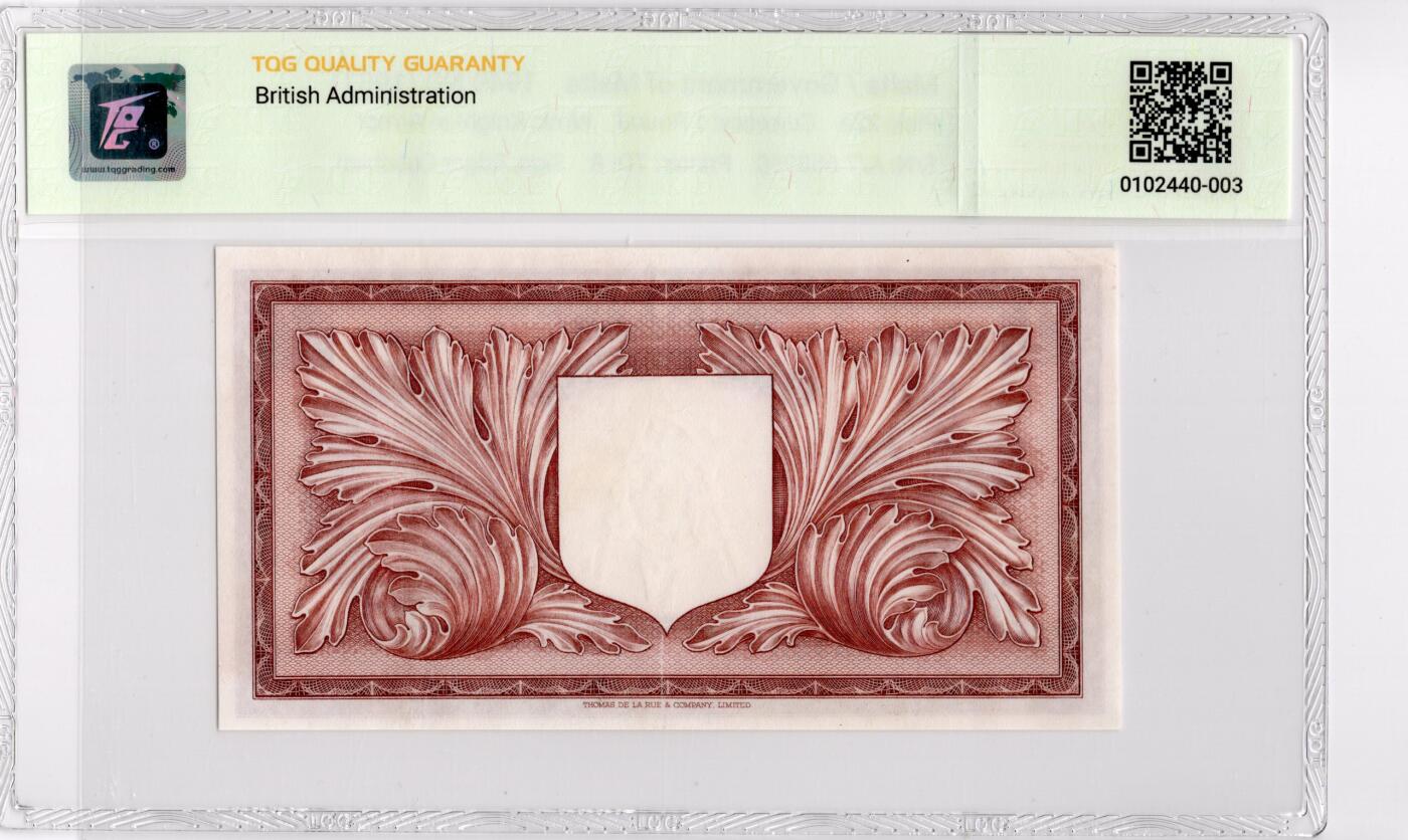 喜羊羊钱币收藏2026第13期(高性价比评级币场) 马耳他	P-22a 1951年1镑			58				A/7 658960				