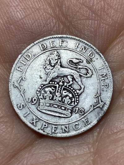 2026年第十一场(总第一百八十场）外国好品散币场(免佣金) - 英国🇬🇧1913年6便士银币(乔治五世第一版，925高银)