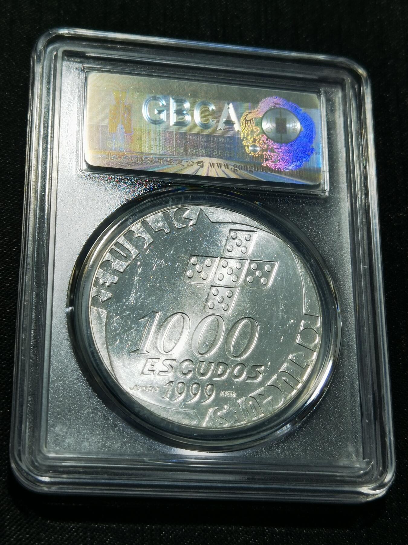 天下钱庄专场欢迎参拍 葡萄牙1000埃斯库多银币